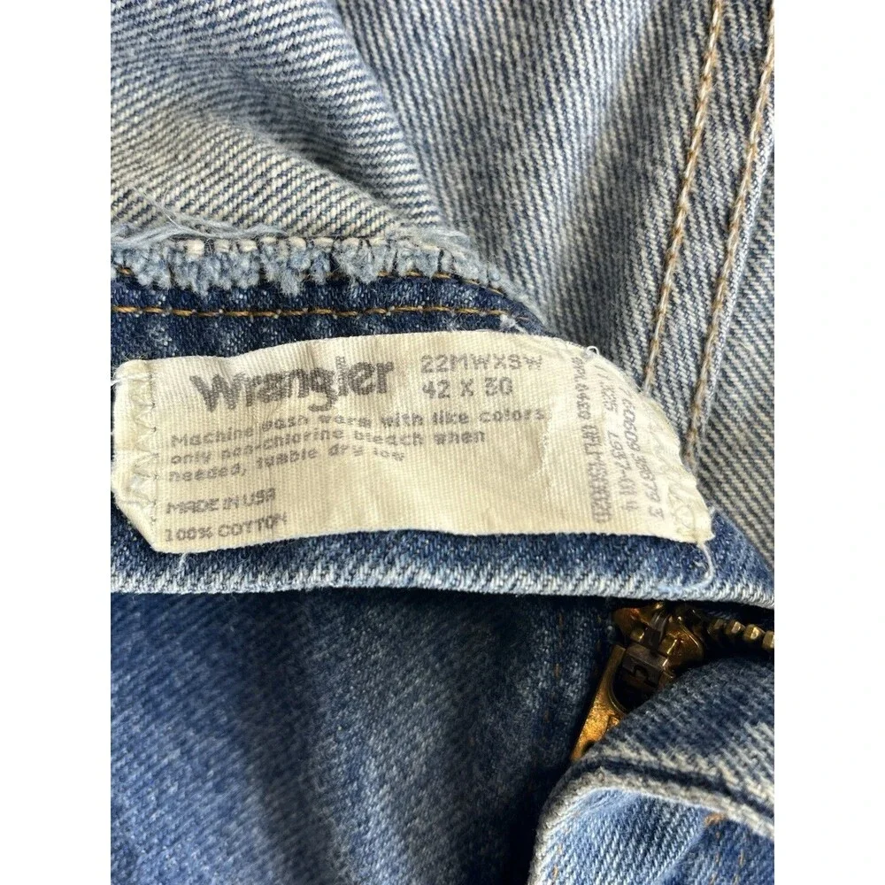 Vintage Wrangler 20X Denim Men’s 42x30 Relaxed Fit Jeans Made In USA 22MWXSW
